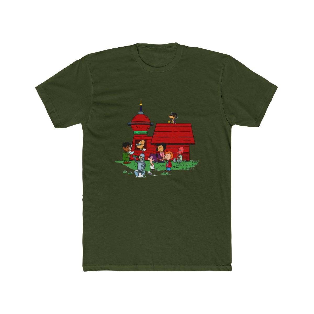 Futurama x Peanuts Style Mashup T Shirt - alternate angle 5, merchandise